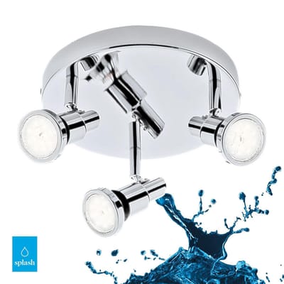 Briloner Leuchten FLAMO - plafond spot - 2-lichts - draaibaar en kantelbaar - GU10 - LED - 4 Watt - 400 Lumen - 3.000 Kelvin - IP44 - 210x106mm (DxH)