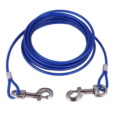 Dailygoody - Multipack Hondenstropdaskabels - Kauwbestendig - Zware Belastbaarheid - Blauw Rood - Hondenriem Touw - Huisdierveiligheid - 5 mm x 5 m