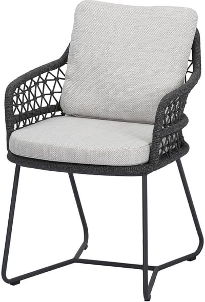 Taranto dining tuinstoel antraciet rope