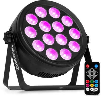 Discolamp - BeamZ BCC145 LED PAR - Met multicolor LED’s en afstandsbediening - Voor DJ’s en livebands