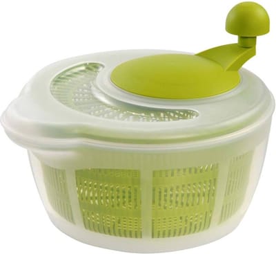 Westmark Slacentrifuge, inhoud: 5 l, ø 26 cm, kunststof, BPA-vrij, Fortuna, kleur: doorzichtig/groen, 2432224A