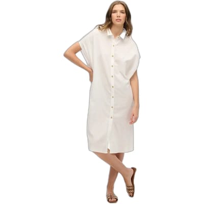 Superdry - Oversized midi-overhemdjurk - Dames - Jurken