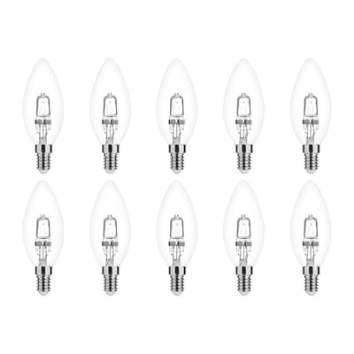 Modee E14 Halogeen Lamp Dimbaar 52W ECO - 815lm - 2700K - Warm Wit - ECO Halogeen Kaarslamp - 10 stuks