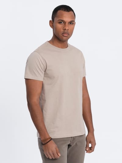 OMBRE T-shirt - Regular Fit - Katoen - Korte Mouw Warmgrijs M