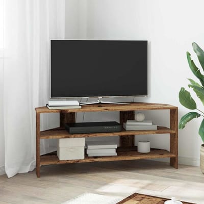 vidaXL - HoekTVKabinet - 102x40,5x45cm - Oud - Hout - Bewerkt - hout