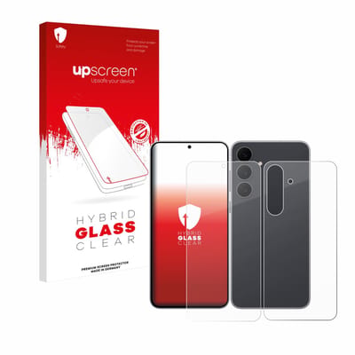 upscreen - Screenprotector voor Samsung Galaxy S25 FE (Voor+Achter) - Folie Beschermfolie Beschermglas transparant