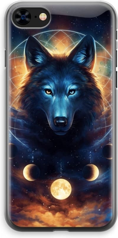 Case Company® - Hoesje geschikt voor iPhone 8 hoesje - Wolf Dreamcatcher - Soft Cover Telefoonhoesje - Bescherming aan alle Kanten en Schermrand