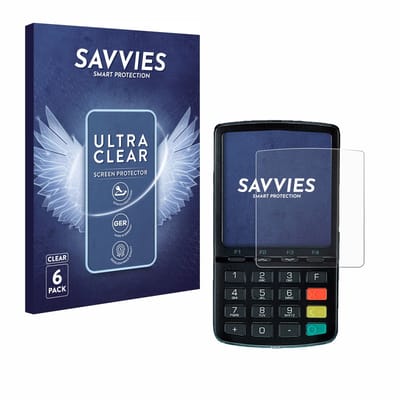 Savvies - Screenprotector voor ingenico Link/2500 - Folie Beschermfolie transparant 6 Stuks