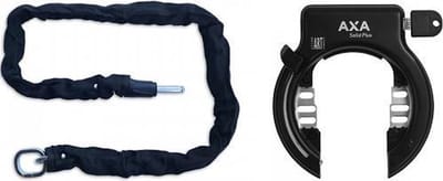 AXA Solid Plus Fietsslot - ART2 - inclusief 140cm insteekketting – Ringslot - Zwart