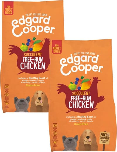 Edgard & Cooper Free-Run Chicken Adult Kip&Mango&Bessen - Hondenvoer - 2 x 2.5 kg