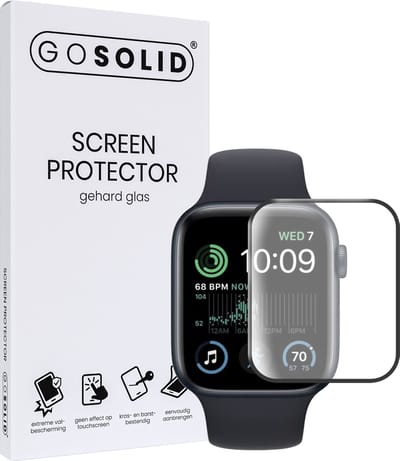 GO SOLID! ® Screenprotector geschikt voor Apple watch SE 2022 (40 mm) gehard glas
