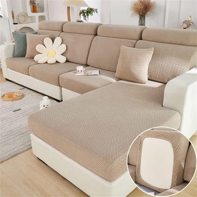 Stretch Sofa Cover voor L-vormige Chaise Lounge, Universele Elastische en Antislip Bescherming voor Meubels en Kussens