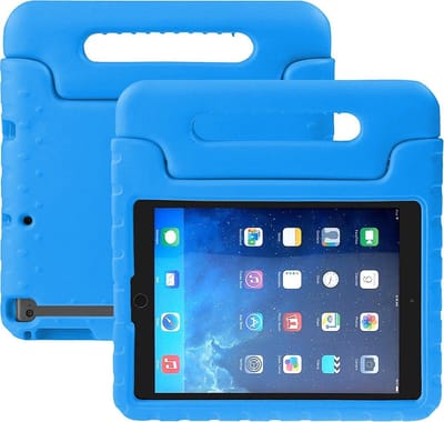 Hoesje - Geschikt voor Apple iPad 2/3/4 (2011/2012) - 9.7 inch - 2e/3e/4e Generatie - Kinderhoes Shockproof Bumper - Kidsproof Case - Tablethoes - Kinder Hoes Cover - Blauw