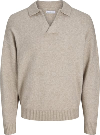 JACK&JONES - JJSOHO OLLIE KNIT SPLIT NECK LN - Heren - Gebreide truien