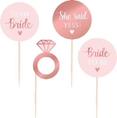 Bride To Be - Cocktail Prikkers - Rosé - 16 stuks