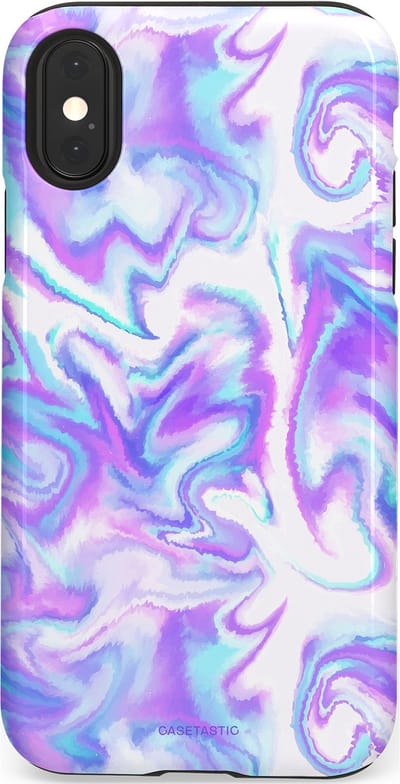 Casetastic Hoesje Geschikt voor Apple iPhone X/Xs - Stijlvolle Beschermende Duo-layer Case - Tie Dye magie