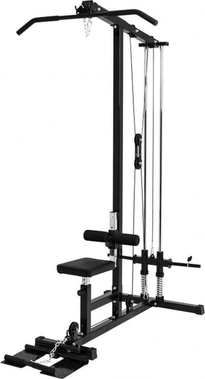 Gorilla Sports Lat Pulley Machine - Verstelbaar - Krachtstation - Belastbaar tot 300 kg - Zwart