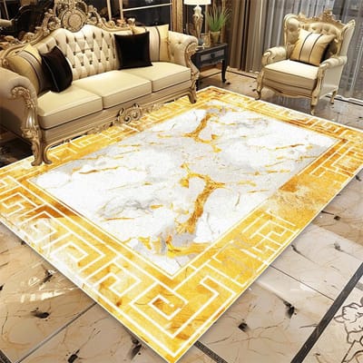 Europese Luxe Gouden Zacht Tapijt Woonkamer Decoratie Garderobe Grote Oppervlakte Kleden Wasbaar Antislip Balkon Slaapkamer Vloermat 60*90cm