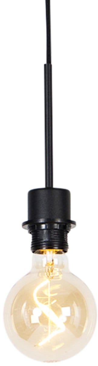 QAZQA Combi 1 - Minimalistische hanglamp - 1 lichts - 60 mm - zwart