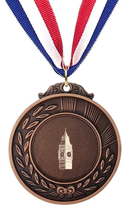 Akyol - london medaille bronskleuring - London - london iemand die van reizen houd engeland vakantie uk - london iemand die van reizen houd engeland vakantie uk