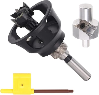 SnelShoppen - 20mm Boorgat Locator voor Houtbewerking, Aluminium Legering Verticale Boorgat Jig voor Elektrische Boormachines, 20mm Korte Boor