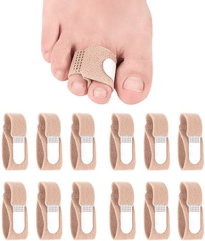 Hamertenencorrector, kromme tenencorrector, teenspalk, teenorthese, teenbeschermer (12-delige set) - M