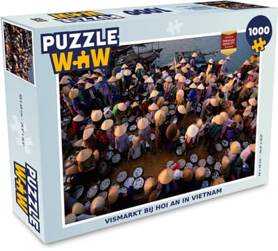Puzzel Vismarkt bij Hoi An in Vietnam - Legpuzzel - Puzzel 1000 stukjes volwassenen