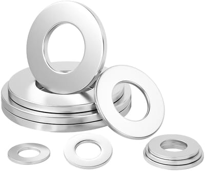 Set van 25 RVS Ringmoeren M6 x 12 mm - Plat, Duurzaam en Geschikt voor Schroeven, Moeren en Draadstangen