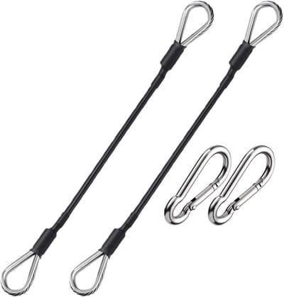 Fitness Kabel - Pulley Systeem - Kracht Training - Stille PU Coating - 254 cm - Zwart