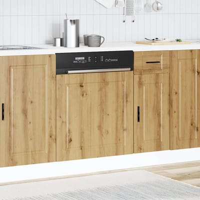 vidaXL - Vaatwaspaneel - Porto - 60x1,5x57 - cm - bewerkt - hout - artisanaal - eiken