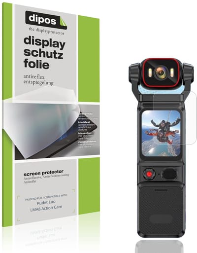 dipos – 4x Matte Beschermfolie geschikt voor Pudet Luo LMA8 Action Cam | Krasbestendige & antireflecterende Screenprotector Ultra-Thin