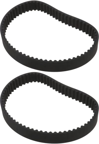Dailygoody - Industrie rubber synchrone aandrijfriem - 2 stuks - 330mm omtrek - 66-tanden - 5mm tand steek - Geschikt voor verticuteermachine - Zwart