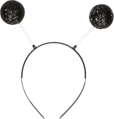 Fiestas Verkleed diadeem discoballen/Aliens sprieten - zwart - meisjes/dames