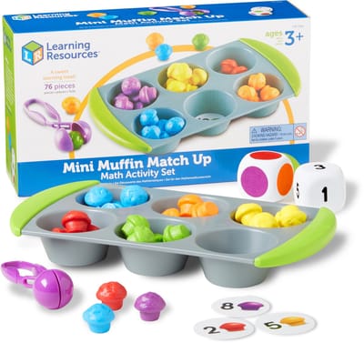 Learning Resources Mini Muffin Match Up Math Activity Set - 1+
