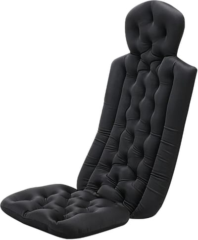 Badkussen Luxe - Badaccessoires Comfort - Ontspanning Thuis - Zuignap Bevestiging - 39x32x76cm - Zwart
