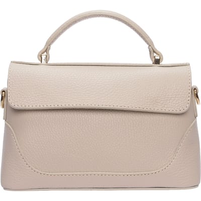 Luisa Vannini Beige Rundleer Tas