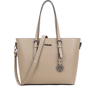 Wimona KyaraOne Dames laptoptas - 15.6 inch - Werktas A4 - Kunstleer - Taupe