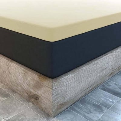 Day Dream topdek hoeslaken - jersey - eenpersoons - 90x220 - Ivoor