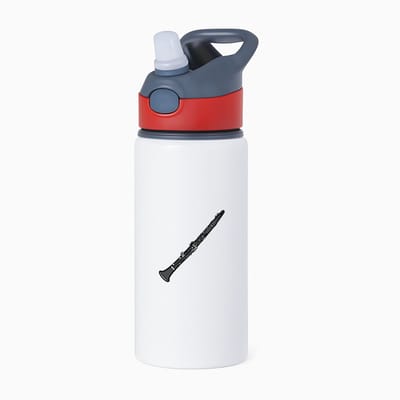 Hacebo® - Fluit waterfles met rietje rood - Muziek - Muzikanten - Instrument - blaasinstrument - muzikanten - water fles - 650ML