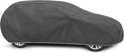 Autoafdekzeil - Autoplane Winter Zomer - Voertuig Beschermen - Ademend Waterdicht Membraan - L2 430-455cm - Grijs Beige