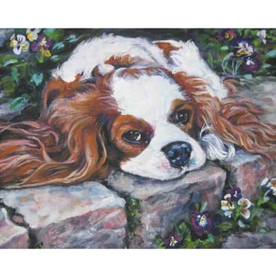 Volledige ronde DIY diamant borduurwerk luie hond 5D Diamond schilderij Strass mozaïek Home Decor 20X30CM