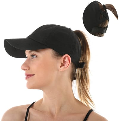 Baseball Pet voor dames Paardenstaart,Honkbalpet voor dames zomer sneldrogend mesh ademend,Criss cross hoeden,Zonnepetten outdoor sportieve,Verstelbare messy bun baseball hat,one size