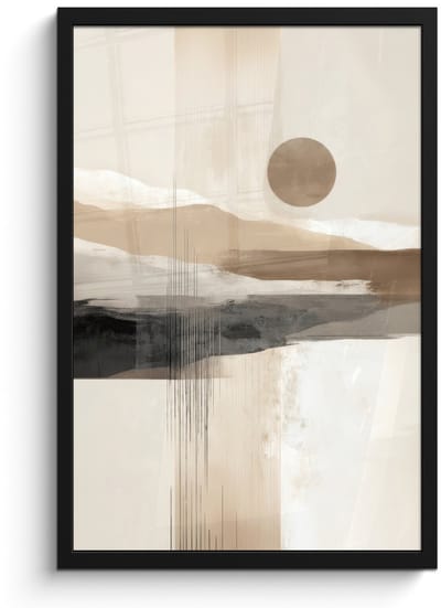 Poster in lijst - Fotolijst 40x60 cm - Posters - Minimalistisch - Landschap - Dimensie - Posterlijst zwart - Decoratie - Wanddecoratie woonkamer - Muurdecoratie slaapkamer