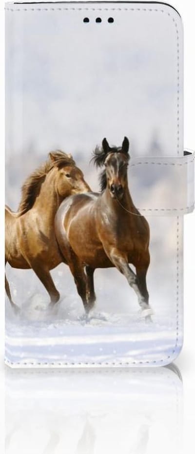Samsung Galaxy S9 Plus Telefoonhoesje met Pasjes Paarden