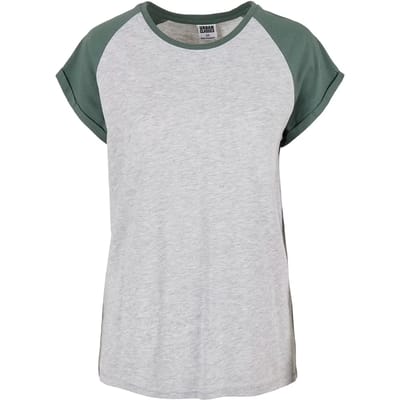 Dames-T-shirt Urban Classics contrast raglan (Grandes tailles)