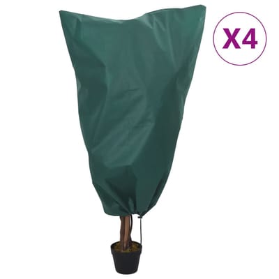 vidaXL - Plantenhoezen - met - trekkoord - 4 - st - 70 - g/m² - 0,8x1,2 - m