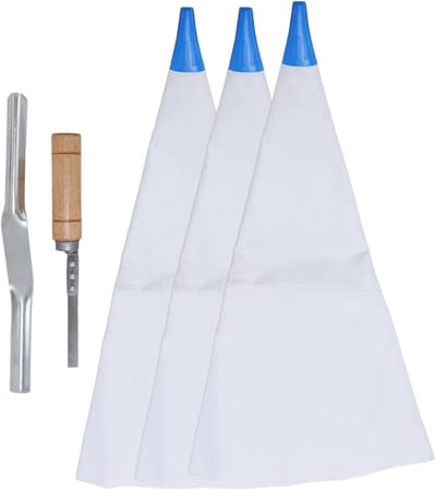 Voegmortel Zakken - Voeggereedschap Kit - Tegels en Stenen - Herbruikbaar en Duurzaam - 3 Stuks - Grijs