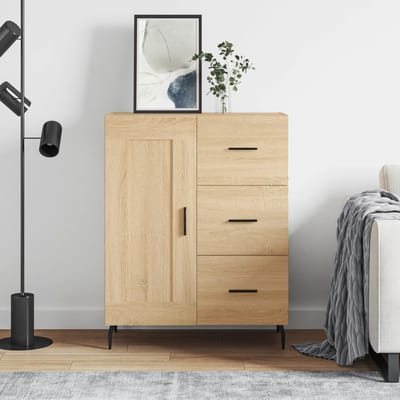 vidaXL - Dressoir - 69,5x34x90 - cm - bewerkt - hout - sonoma - eikenkleurig