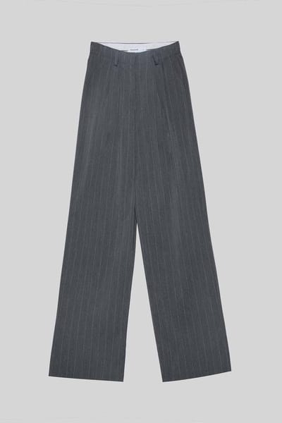 Touché Privé - Gestreepte broek met wijde pijpen - Antraciet - Dames