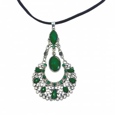 Ketting- groen -Tibetaanse stijl -verstelbaar - Charme Bijoux